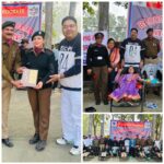 शिविर में एनसीसी कैडेट्स द्वारा किया गया रक्तदान