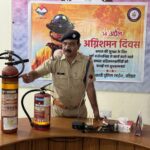 जीआरपी पुलिस लाइन में अग्नि सुरक्षा एवं आपदा प्रबंधन का दिया गया प्रशिक्षण