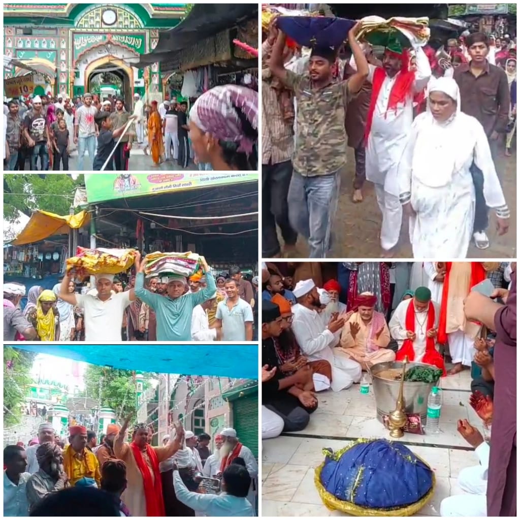 हजरत बाबा गरीब शाह साबरी के पीरो-मुर्शिद की याद में 23 मोहर्रम को उर्स व चादरपोशी का आयोजन*//*मदरसा गुलज़ारे फरीद से सज्जादा नशीन बाबा रमजान साबरी के नेतृत्व में चादर का जुलूस का आयोजन किया गया